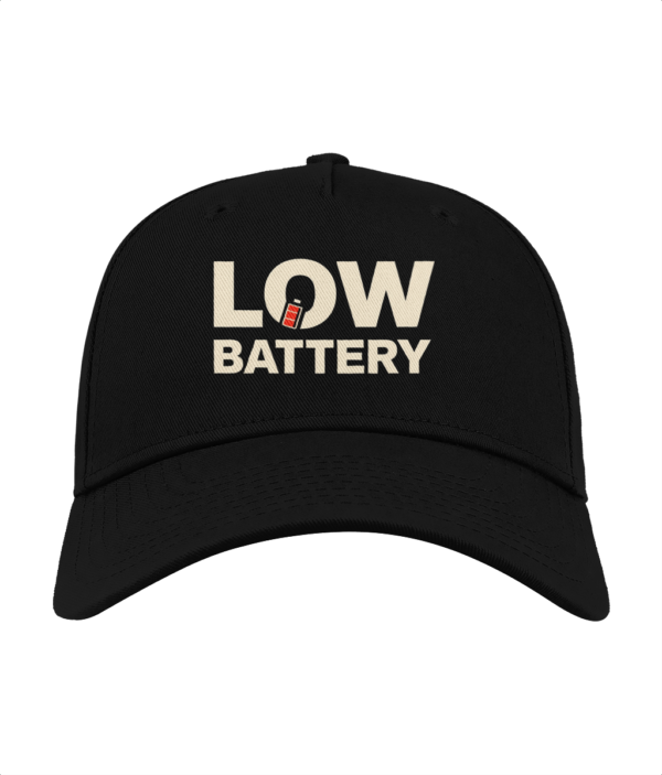 mockup-991c8054619da60ad1279a6f485cb85b.png Low Battery – Șapcă Reglabilă din Bumbac